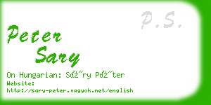 peter sary business card